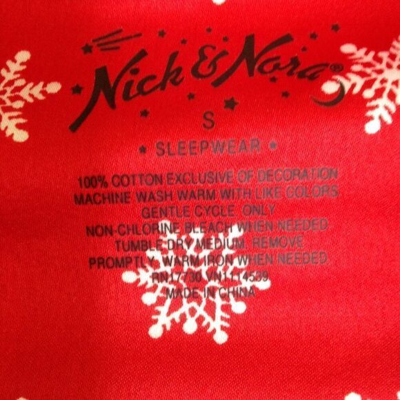 Nick & Nora Flannel Puppy Dog Pajamas Red Small (Note) - Picture 6 of 6